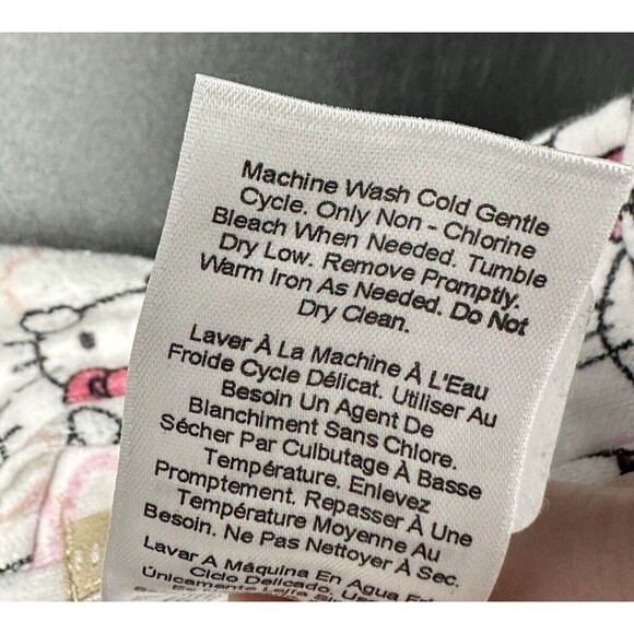 Pottery Barn Teen Hello Kitty Organic Cotton Flannel Pajamas Size Medium New - Picture 6 of 9